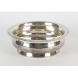 Handmade silver bowl by Betty Bravio. London 1973, 16oz 508gms 18cm dia