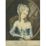 John Raphael Smith, 'Miss Montagu', mezzotint engraving, 27 x 20cm. framed and glazed.