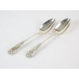 Pair of George IV presentation table spoons, ( Dahlia Prize Sept 25th 1840 ) by Jonathan Hayne,