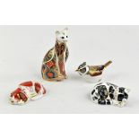 Three Royal Crown Derby porcelain animals, design for Members of the Collectors Club,