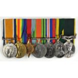 WWI medal group to 756 GNR. T. SNOWDEN. R. A. Victory Medal, War Medal, 1939-1945 Star,