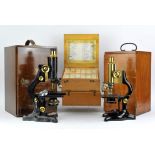 W. Watson & Sons, London, "Service" microscope No. 75259, with three objectives and two eye pieces