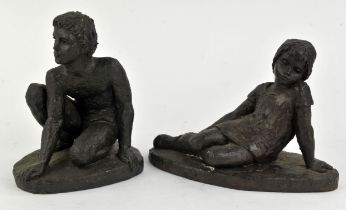 KARIN JONZEN (BRITISH 1914-1998), Day Dreamer, bronze resin figure, signed, 'KJ' to base, 14.