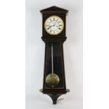 An ebonised wood wall mounted regulator clock by W Blatterbauer, 19th Century, the case of