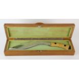 Presentation Kukri, 20th Century, with a wooden handle, in the wooden box, 43cm long