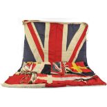 Various flags and bunting used for the celebrations for the Coronation of Queen Elizabeth II,