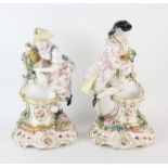Amended description: Pair of porcelain figures of a man and a lady by John Bevington (1837-1891),
