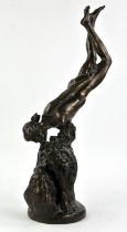 Mary Pownall Bromet (1862-1937), patinated bronze figure of a nude signed M. Pownall 1909, H 52cm