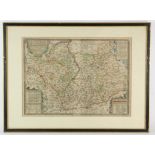 Saxton Christopher, Counties of Leicester and Rutland, c.1576. Reprint of 1602, 37cm x 51cm and