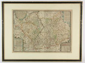 Saxton Christopher, Counties of Leicester and Rutland, c.1576. Reprint of 1602, 37cm x 51cm and