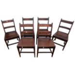 A set of six Provincial Georgian dining chairs, 84cm high (6)