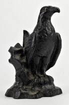 Victorian cast ion eagle, 19th Century, possibly part of a firegrate, with registration marks,