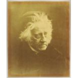 Sir John Herschel, photographic print signed verso, To Sir John F W Herschel from his friend Julia