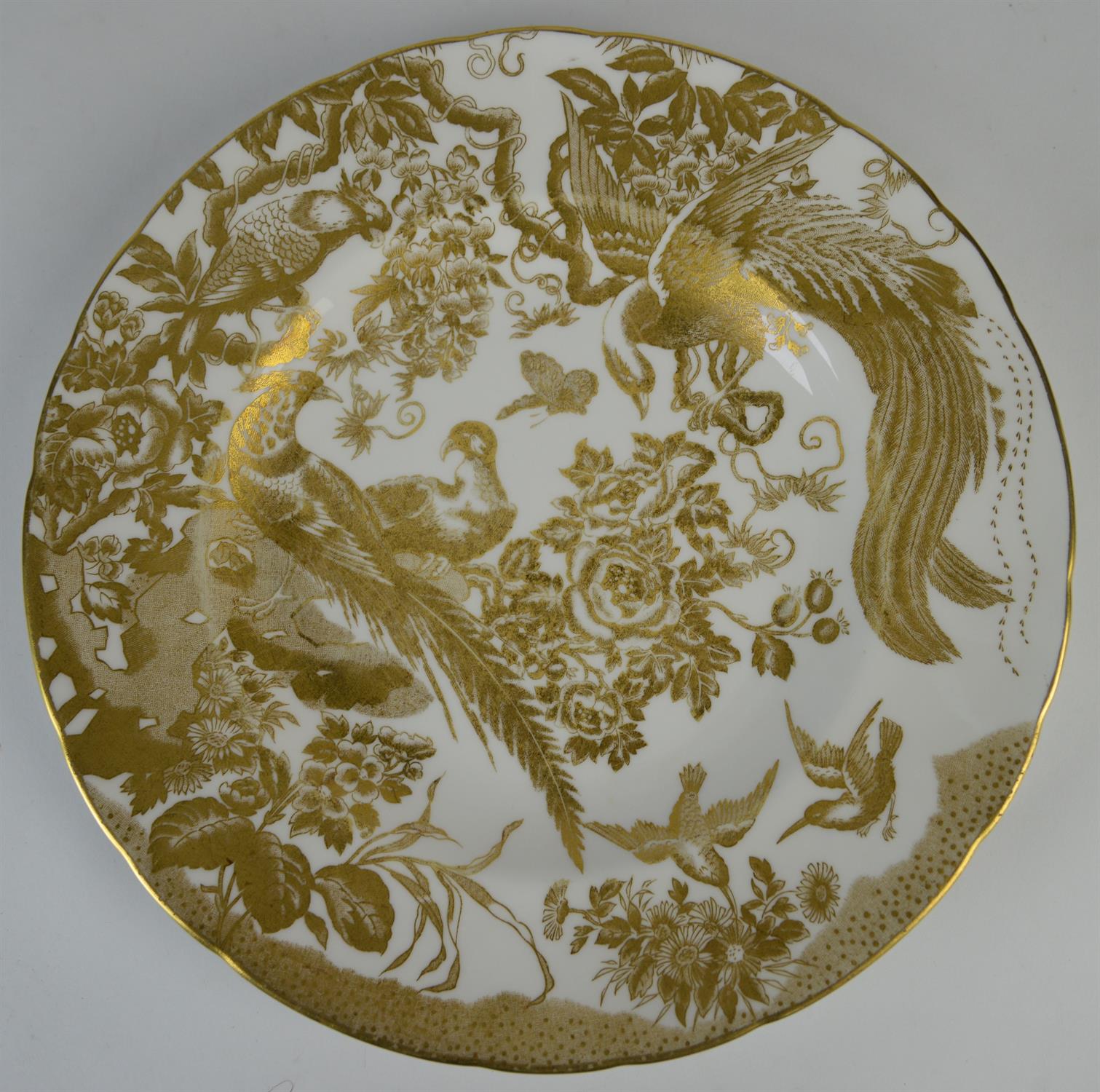 Royal Crown Derby, a part dinner service in the Gold Aves pattern, printed marks to base, - Image 30 of 38