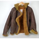 Original vintage Irvin B3 type good-sized ginger shearling sheepskin aviator RAF style pilots