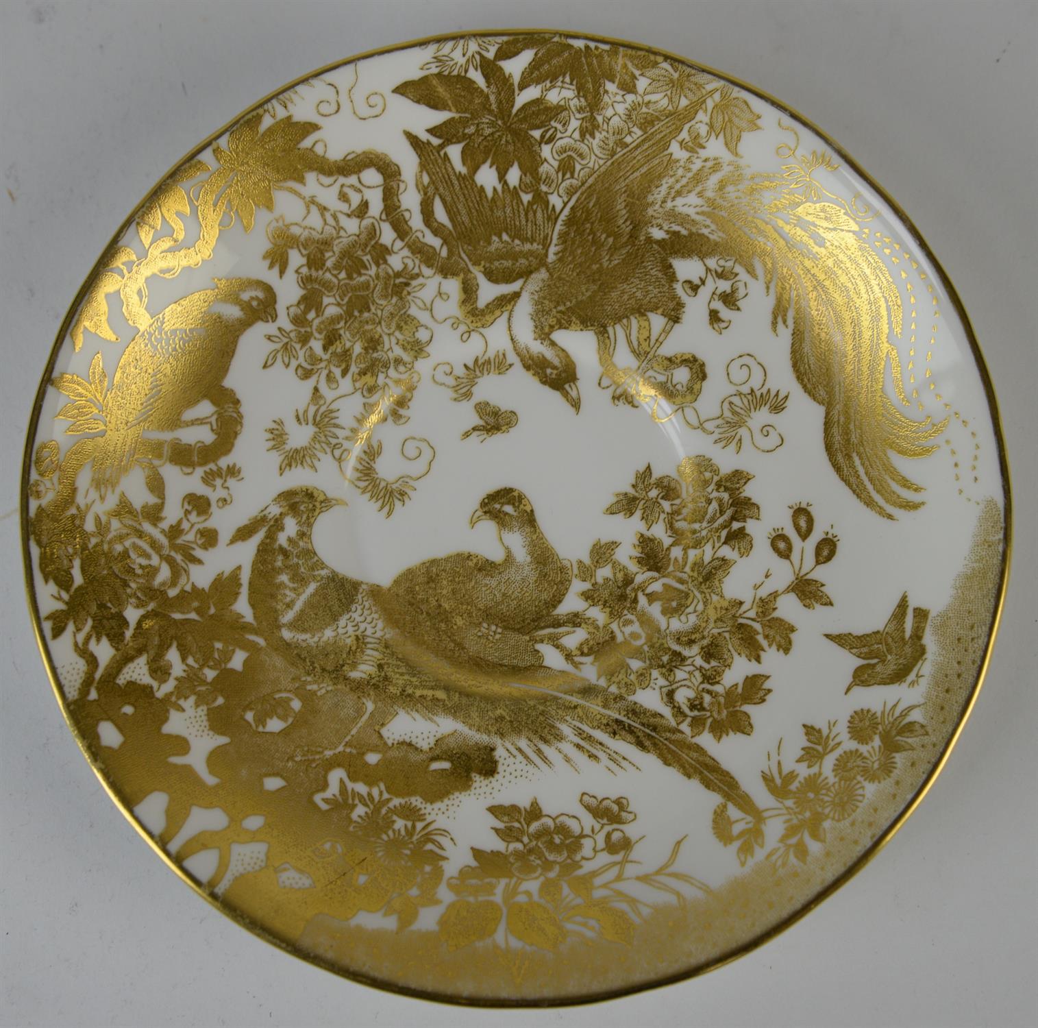 Royal Crown Derby, a part dinner service in the Gold Aves pattern, printed marks to base, - Image 15 of 38