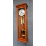 Franz Hermle & Sohn modern two train wall clock H 88cm