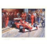 Michael Schumacher - A signed limited edition print titled “Just Another Day at the Office “ signed