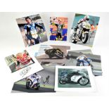 11 signed photos - Andrea Iannone, Karel braham, Giacomo Agostini, Alvaro Bautista, Hektor Barbera,