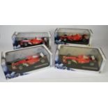 Hot Wheels Racing - Four Boxed Metal collection Ferrari 1:18 scale models, Michael Schumacher F2004,