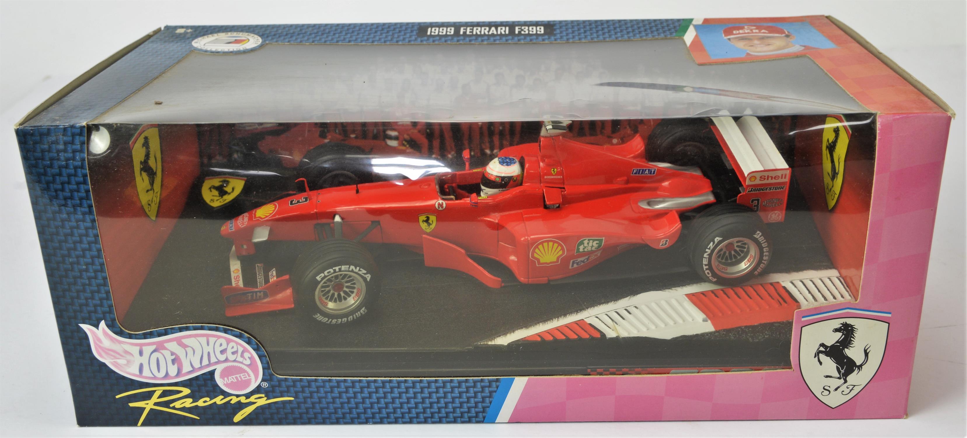 Hot Wheels Racing - Three Michael Schumacher Limited edition collection, Boxed Mattel Ferrari 1:18 - Image 4 of 4