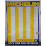 Michelin Tyre Pressure chart - Original tin sign (63x85cm).