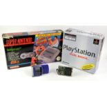 Sony PlayStation 1 boxed, Nintendo Game Boy Colour (with magnifier screen) , Nintendo Game boy