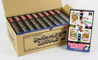 Factory Case Pack of brand new Super Trump Collection Super Famicom NTSC-J games (x10) A
