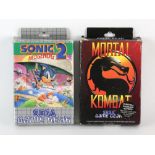 SEGA 2 boxed Game Gear games (PAL) Includes: Mortal Kombat and Sonic the Hedgehog 2