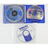 An assortment of 3 Promo Copy video game discs (PAL) across multiple platforms These are