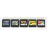 SEGA 5 loose Game Gear games - 90s animated bundle (PAL) Includes: Spider-Man: Return of the