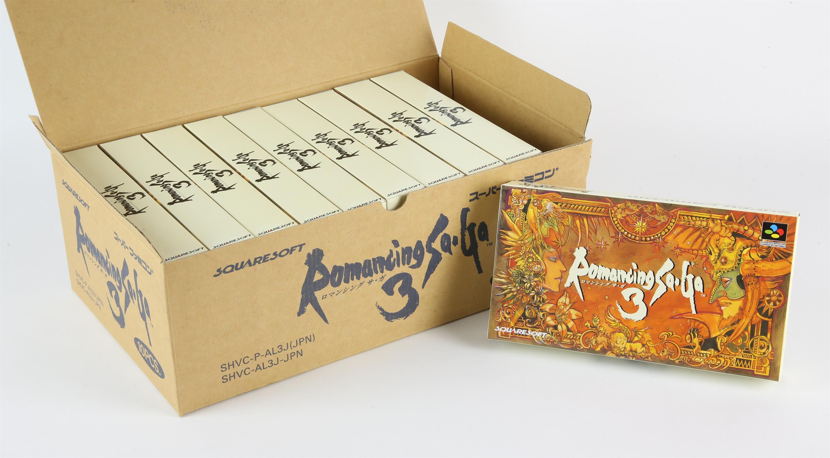 Factory Case Pack of brand new Romancing SaGa 3 Super Famicom NTSC-J games (x10) Romancing SaGa 3