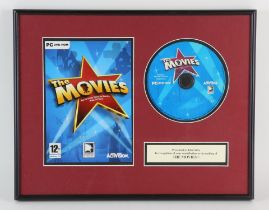 The Movies commemorative video game developer's plaque Provenance: These items come from a