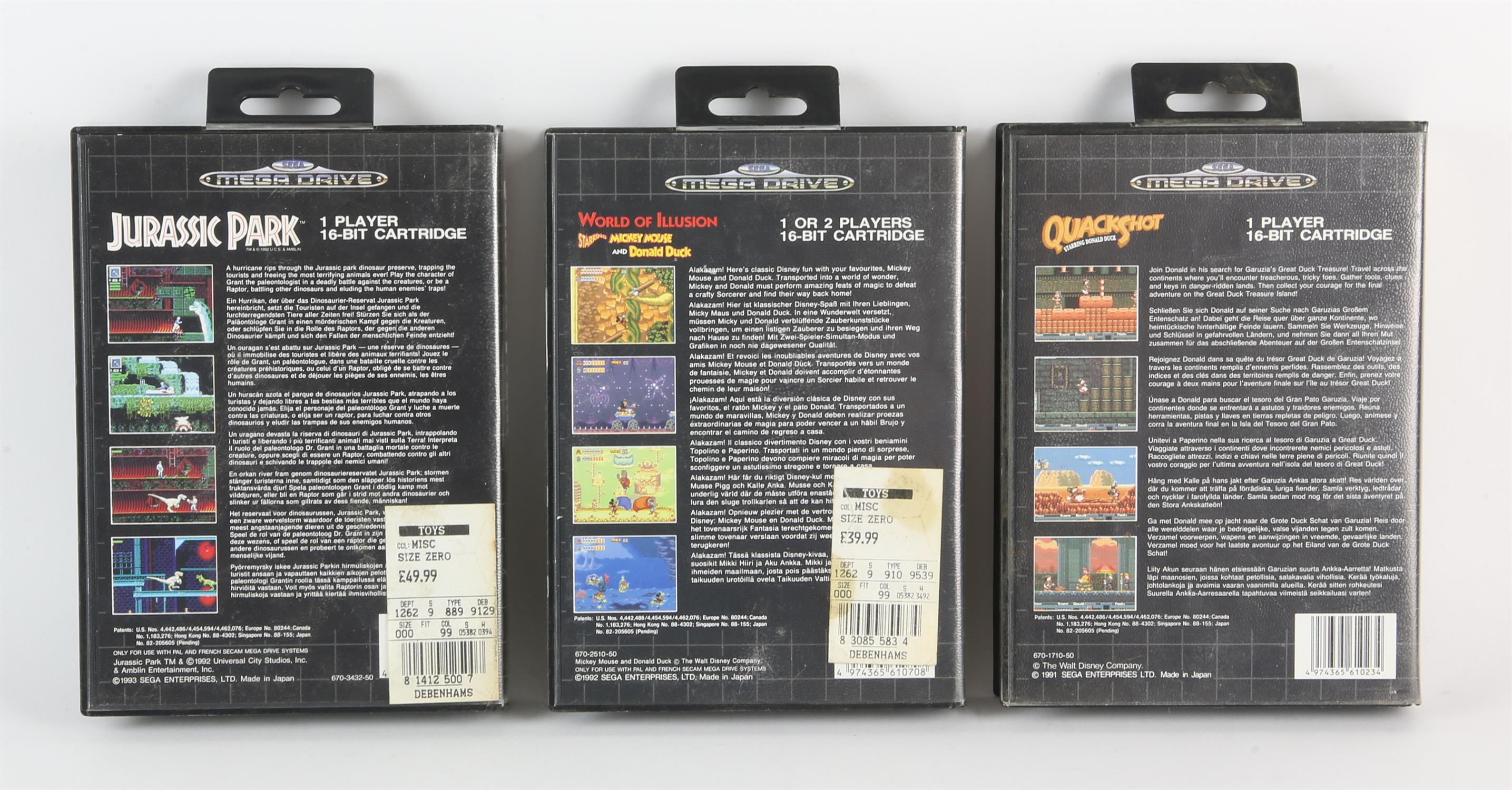 Amended Description SEGA Mega Drive console + 3 boxed games (PAL) Console box says that it - Image 2 of 2