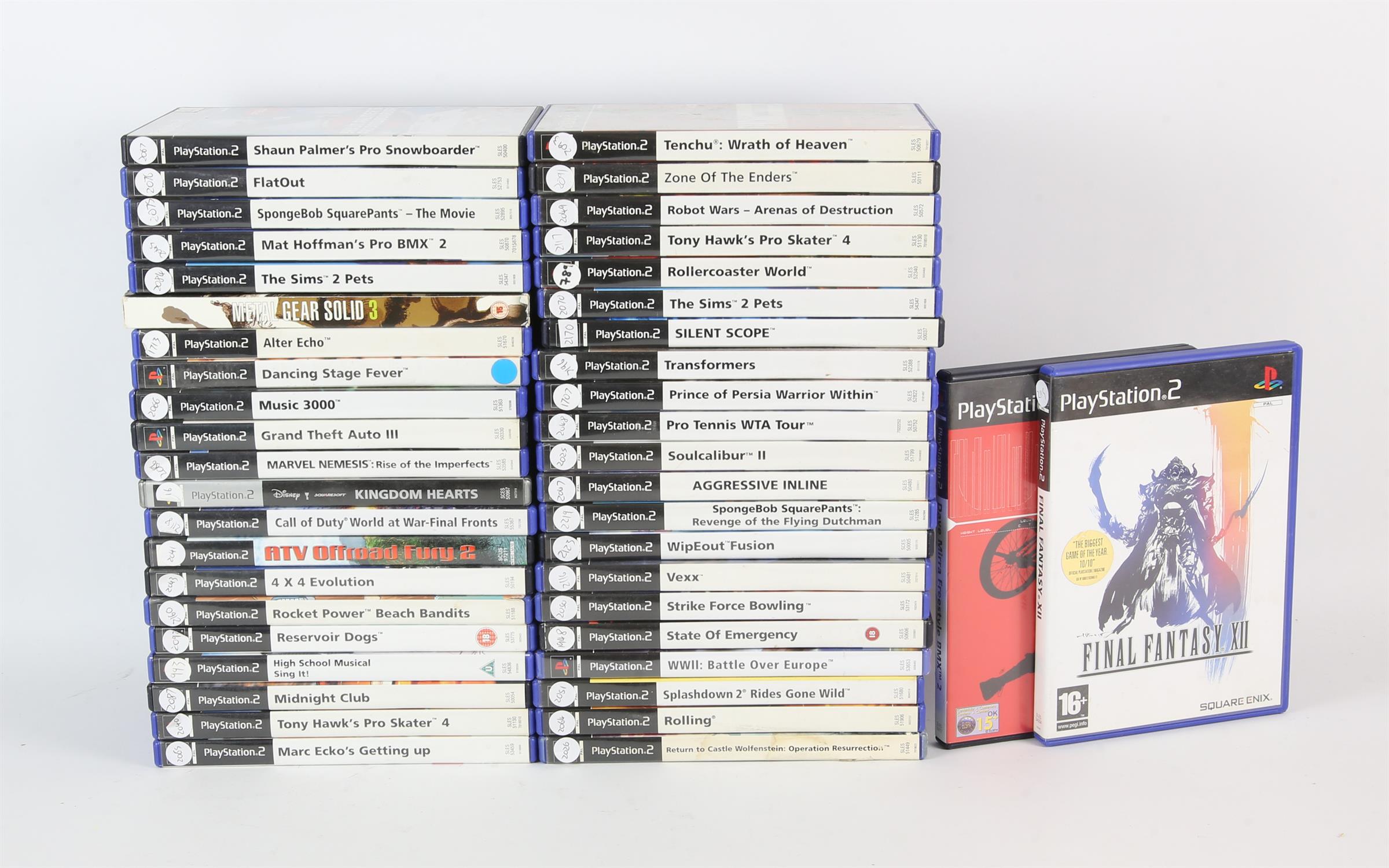 A large assortment of 44 PS2 games (PAL) Highlights include: Tony Hawk's Pro Skater 4 (x2), Vexx,