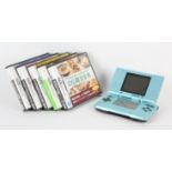 A Japanese Nintendo DS bundle (NTSC-J) - Nintendogs Best Friend Edition Teal DS Console + 5 games