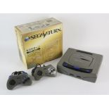 Sega Saturn console [Version 1] (NTSC-J) This is the grey version of the console,