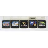 SEGA 5 loose Game Gear games - sporting bundle (PAL) Includes: F1, Ayrton Senna's Super Monaco II,