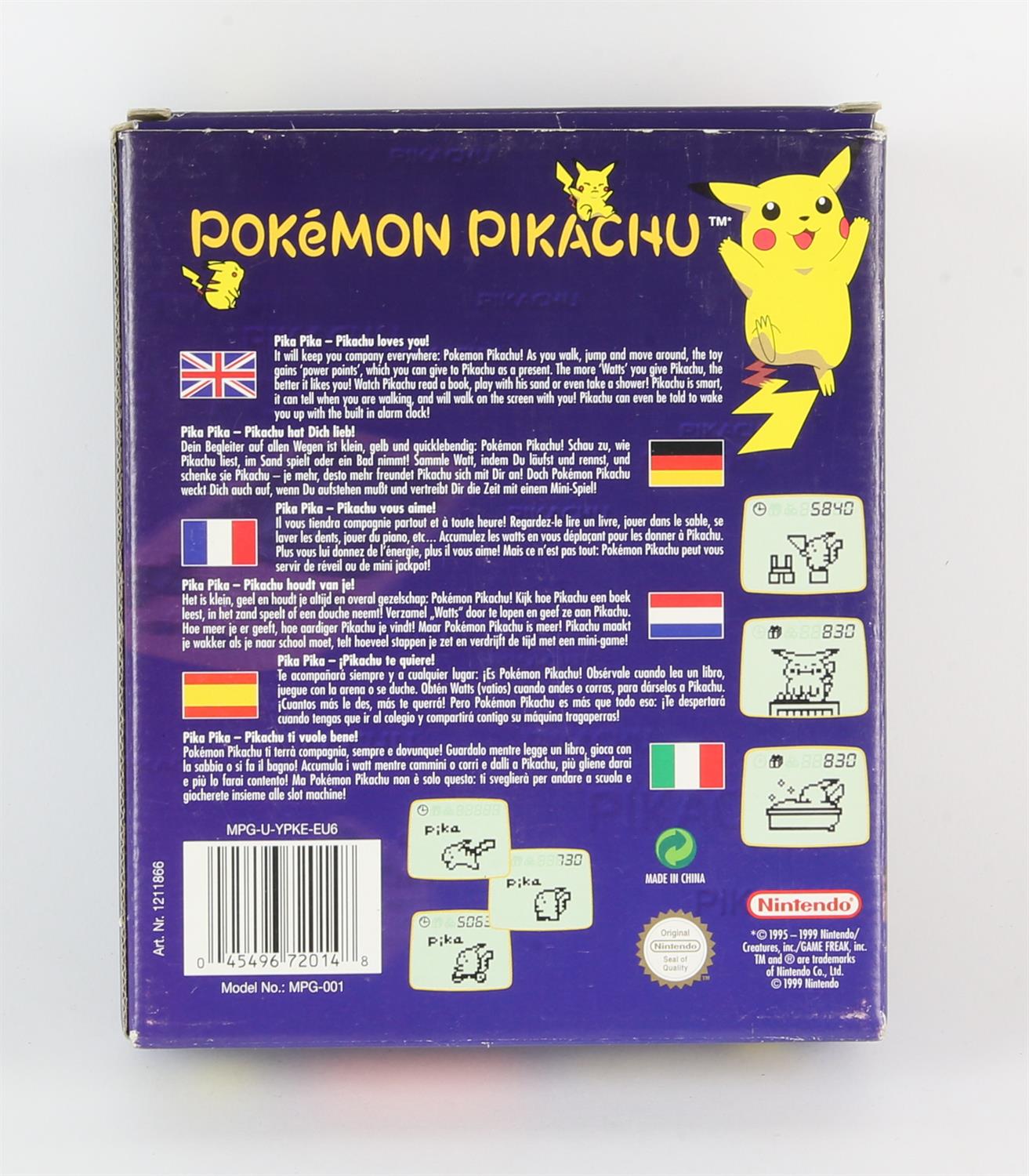 Boxed Pokémon Pikachu Pocket Handheld Console from 1998 - Image 2 of 2