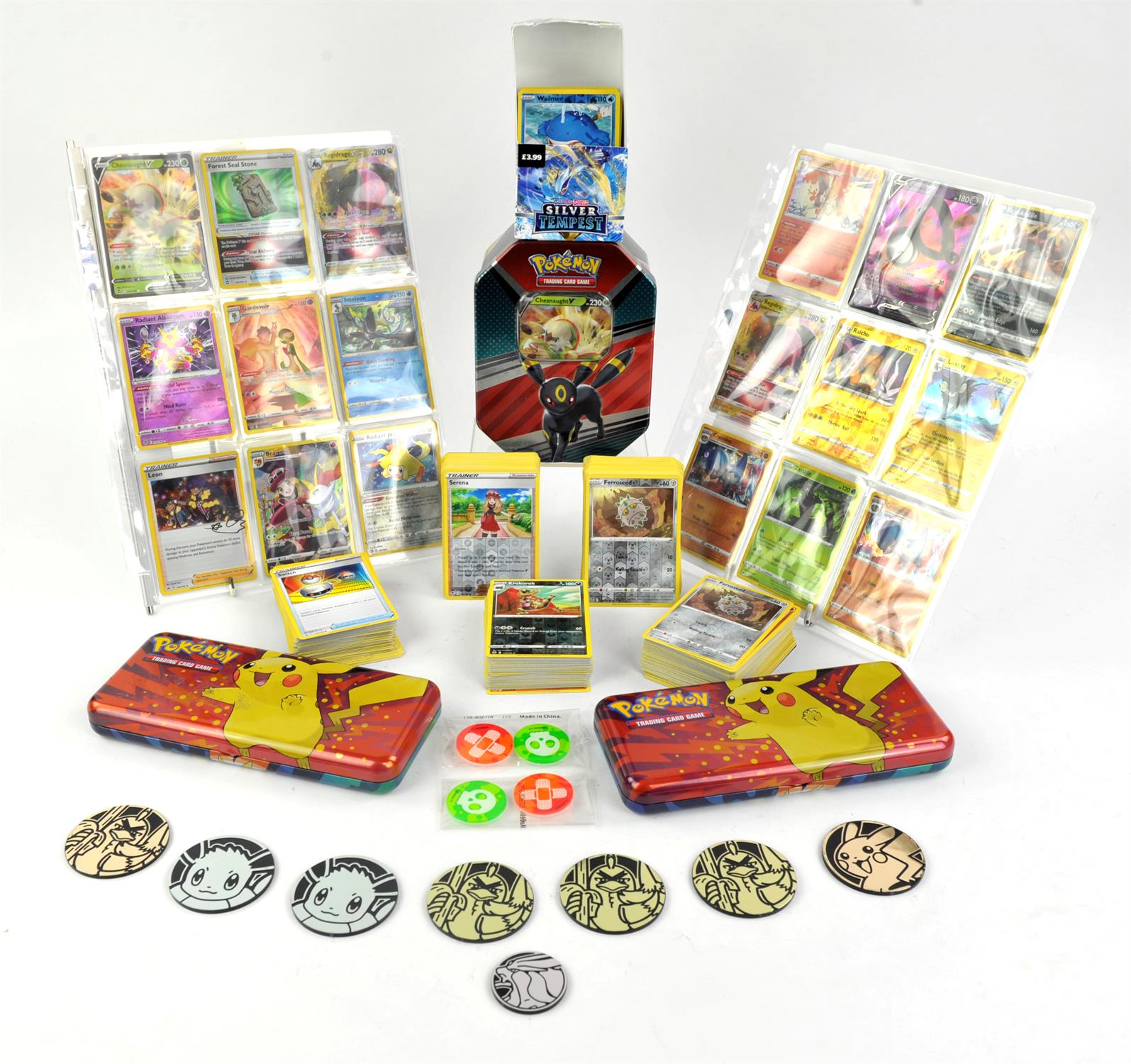Pokémon TCG: Mixed Bundle of approximately 500-600 Pokemon Cards from modern sets such as Crown