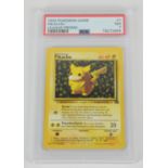 Pokemon TCG. Pikachu Number 1 Black Star Promo Pokemon League Non-Holo PSA 7.