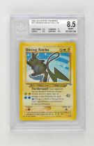 Pokemon TCG. Neo Destiny Unlimited Shining Raichu Secret Rare 111/105 graded Beckett 8.5.