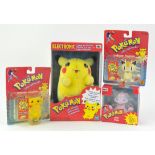 An assortment of 4 boxed talking Pokémon figures Includes: "I choose you Pikachu!" plush,