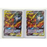 Pokemon TCG. Lot of Two sealed Stained Glass SM210 Promos Featuring the legendary birds Moltres,