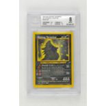 Pokemon TCG. Neo Destiny Unlimited Shining Tyranitar Secret Rare 113/105 graded Beckett 8.