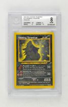 Pokemon TCG. Neo Destiny Unlimited Shining Tyranitar Secret Rare 113/105 graded Beckett 8.