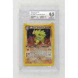 Pokemon TCG. Neo Destiny 1st Edition Dark Tyranitar Holo 11/105 graded Beckett 6.5.