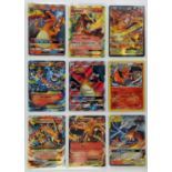 Pokemon TCG. Lot of 34 Charizard, Charmeleon and Charmander Pokemon Cards from various sets and