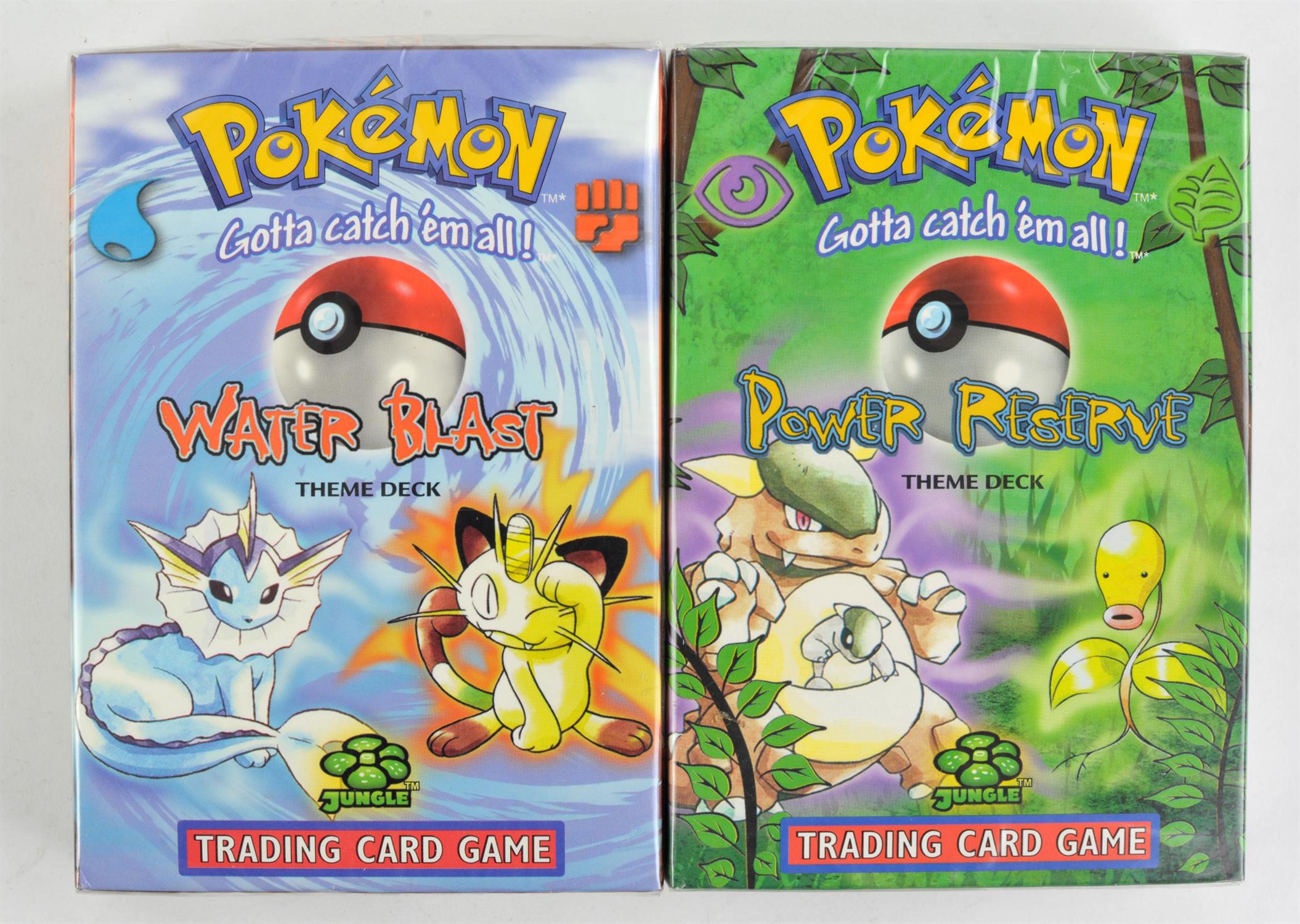 Pokemon TCG. Two Jungle Theme Decks, Sealed. Includes both Water Blast and Power Reserve.