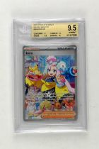 Pokemon TCG. Iono Trainer Illustration Rare 269/193 from Paldea Evolved, Graded Beckett 9.